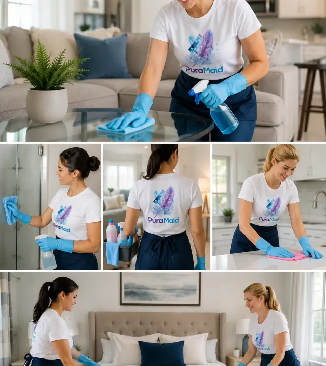 residential cleaning collage